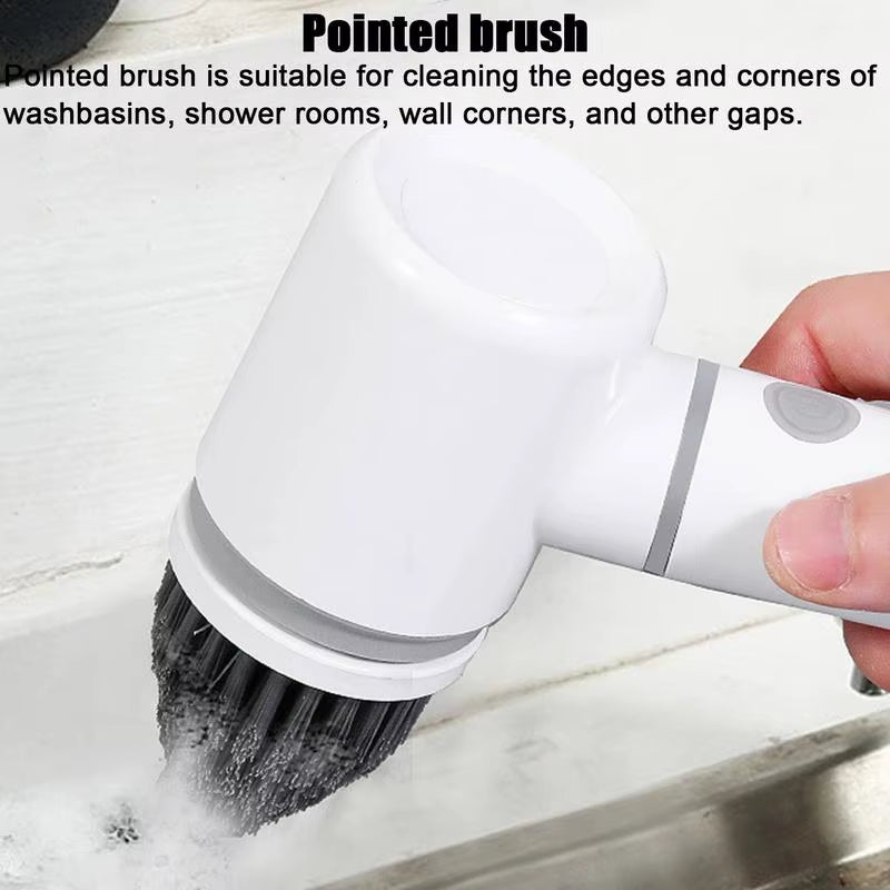 Electric Spin Scrubber Electric Spin Scrubberspin Cleaner with 5 Replaceable Brush Heads Cleaning Scrub Brush for Bathroom Tub