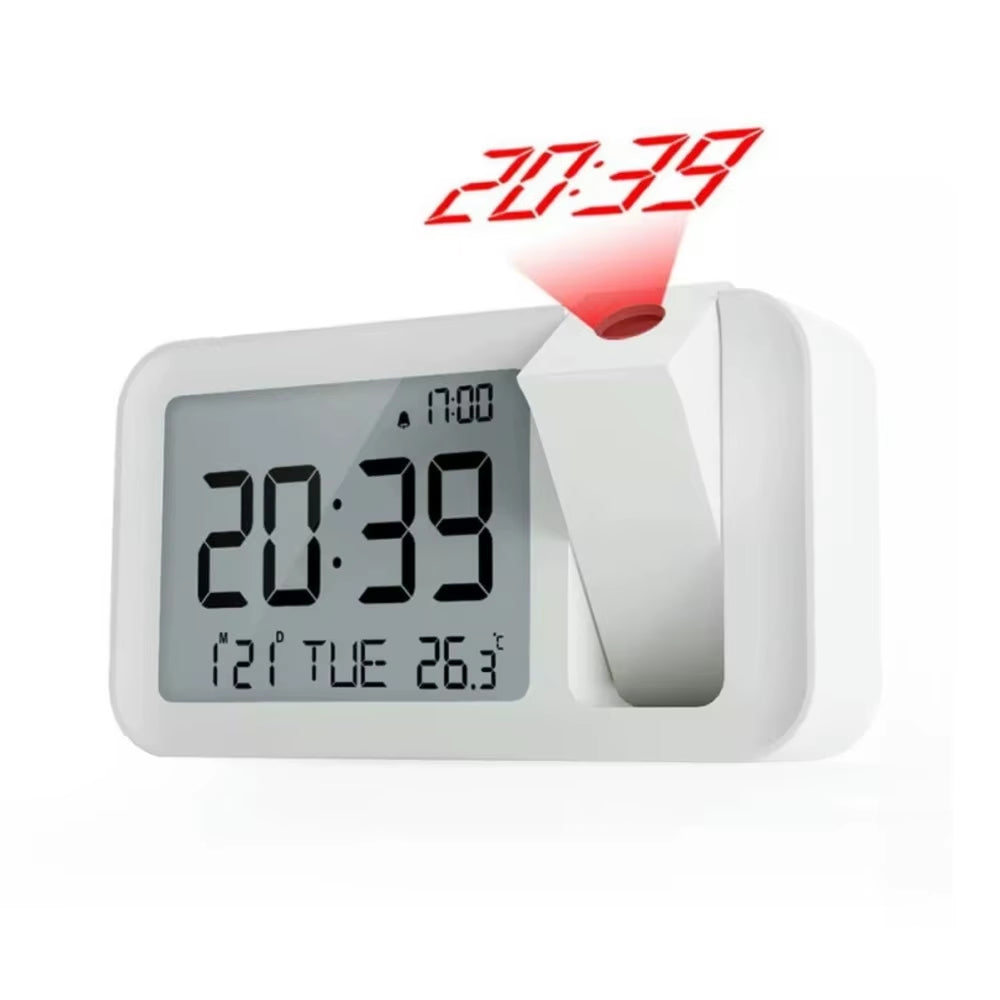 2025 Digital Projection Alarm Clock Rechargeable LED USB Charger Projector Alarm Clock for Office Bedroom Bedside Desktop Clock