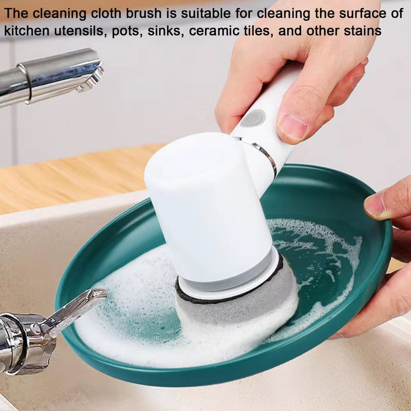 Electric Spin Scrubber Electric Spin Scrubberspin Cleaner with 5 Replaceable Brush Heads Cleaning Scrub Brush for Bathroom Tub