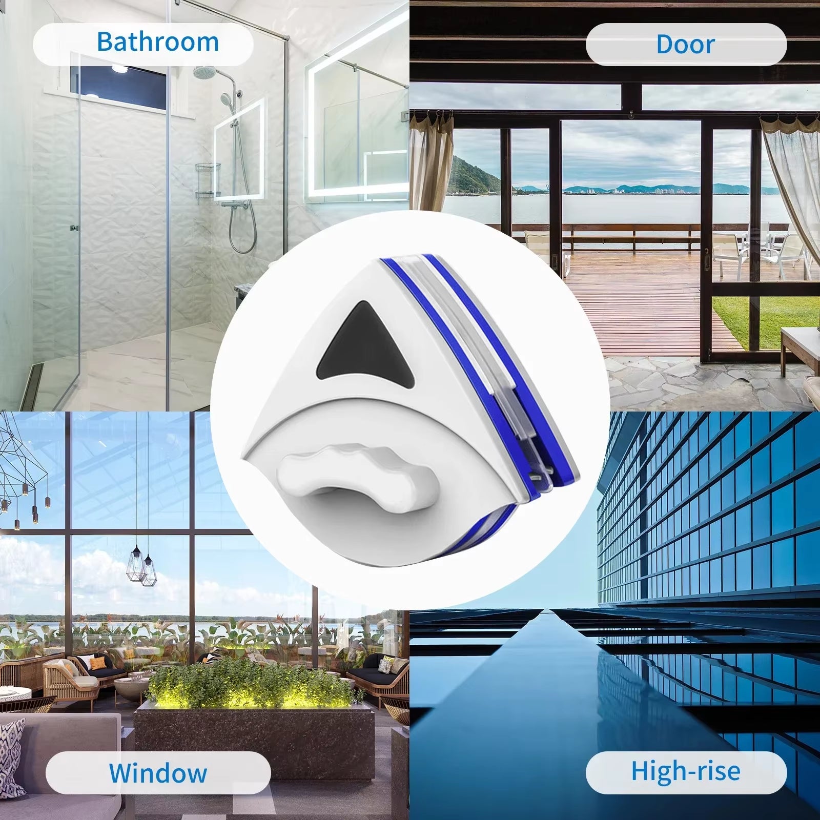 3-8Mm Magnetic Window Cleaner Brush Double-Side Clean Wiper Glass Window Brush Cleaning Household Special Window Cleaning